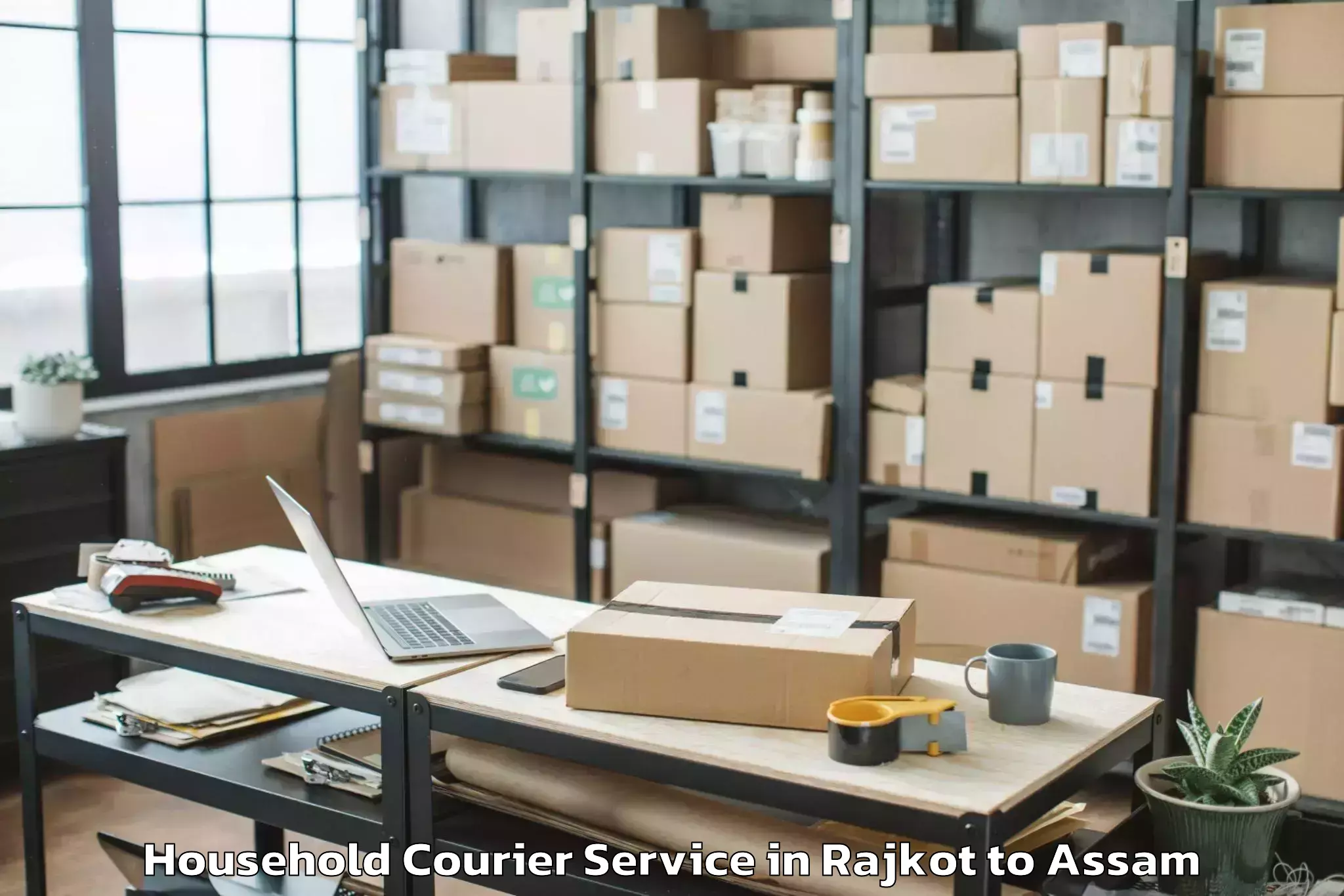 Professional Rajkot to Barpeta Road Household Courier